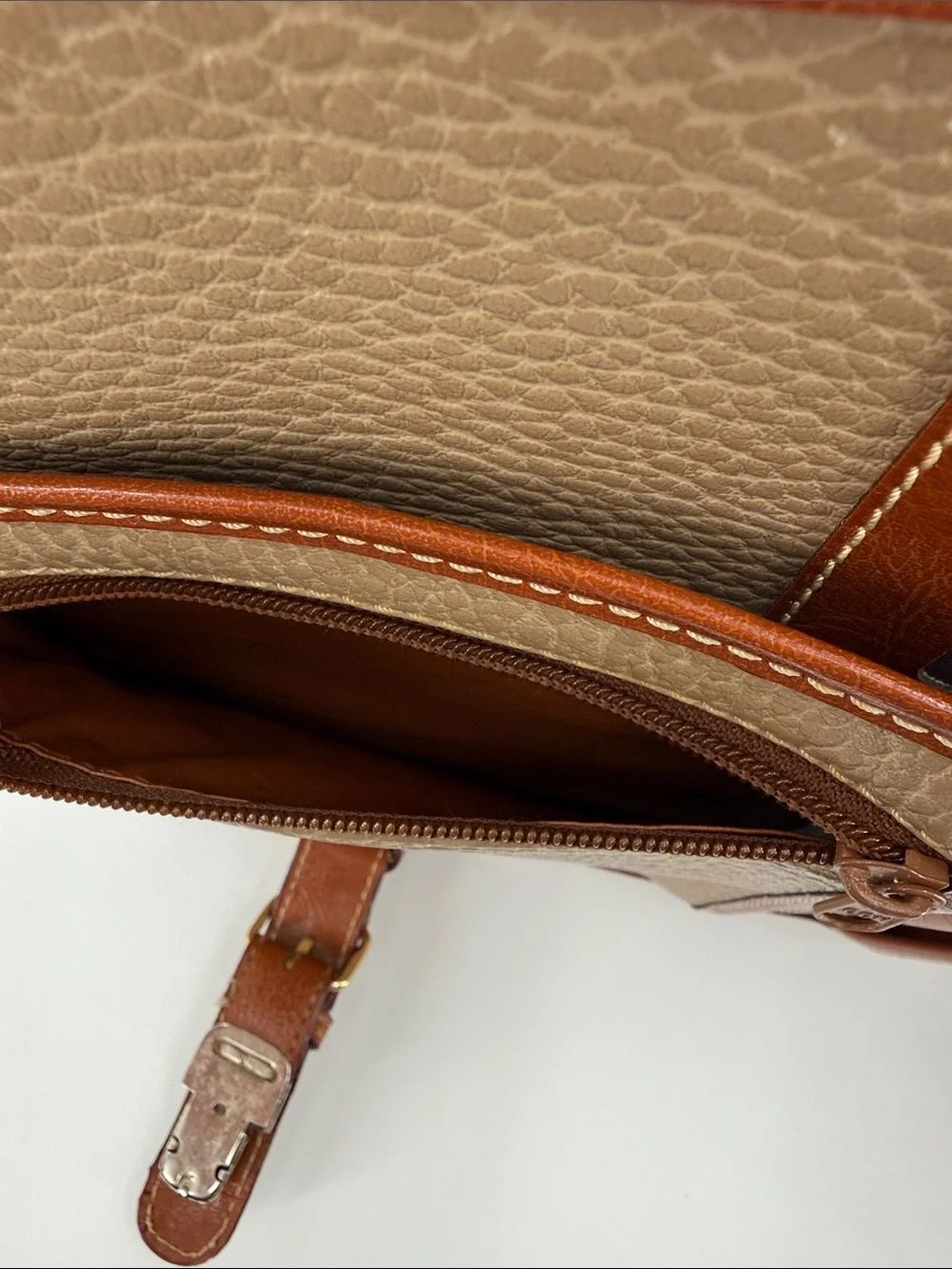 Dooney and Bourke pebbled leather briefcase/ laptop vintage 1980s